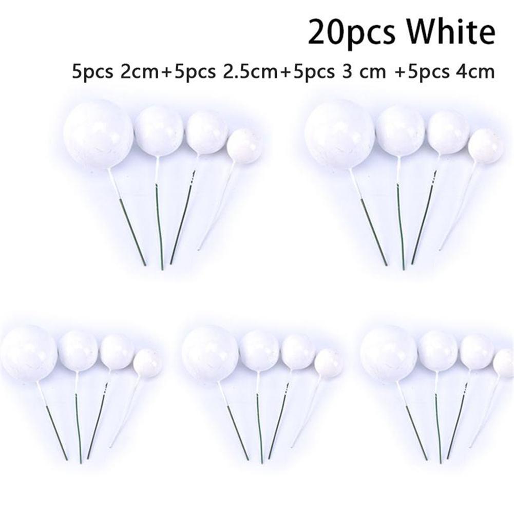 20 шт. Золотой шар Топпер для торта Вечеринка по случаю дня рождения - Топпер для кексов для украшения торта