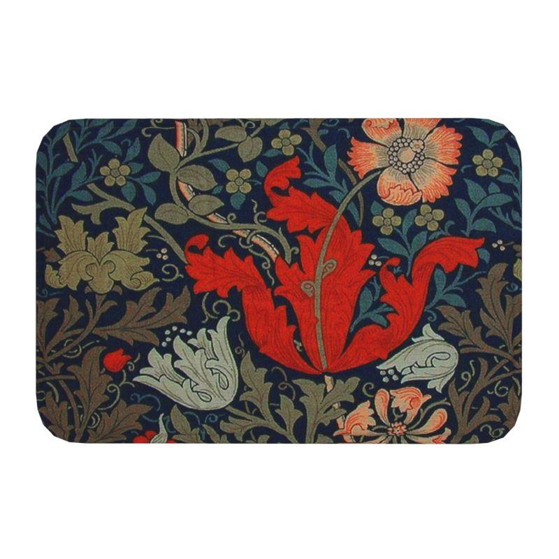 Пользовательский узор William Morris Compton Floral Art Nouveau коврик для двери ванной коврик для пола текстильный узор туалетный коврик коврик для ног