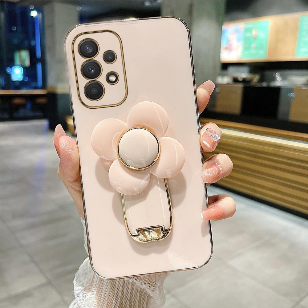 Чехол-держатель для телефона с зеркальной поверхностью для Samsung Galaxy A53 A73 A33 A52 A52s A72 A32 4G 5G A51 A71 A12 A31 A21S A50, силиконовый чехол