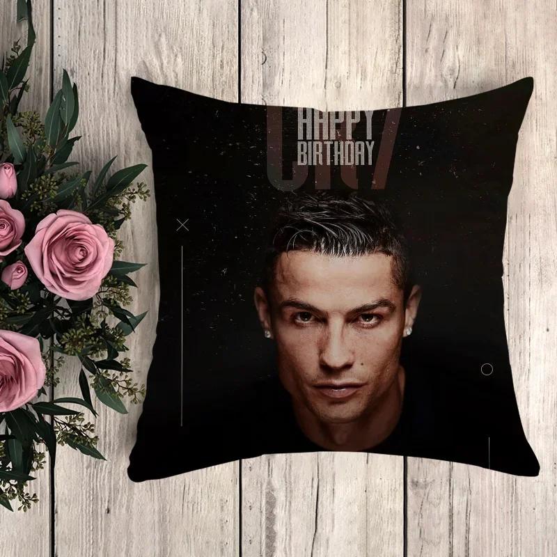 Викама Cr7 Роналду Мягкая Декоративная Наволочка Чехол для Подушки Подарок для Футбольных Фанатов для Гостиной Спальни Автомобиля Офиса