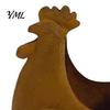 Artistic Metal Rooster Garden Decor Rustic Ornament, Weather Resistant Flowerpot, Sculpture Unique Silhouette for Outdoor Yard Lawn Decor, Retro