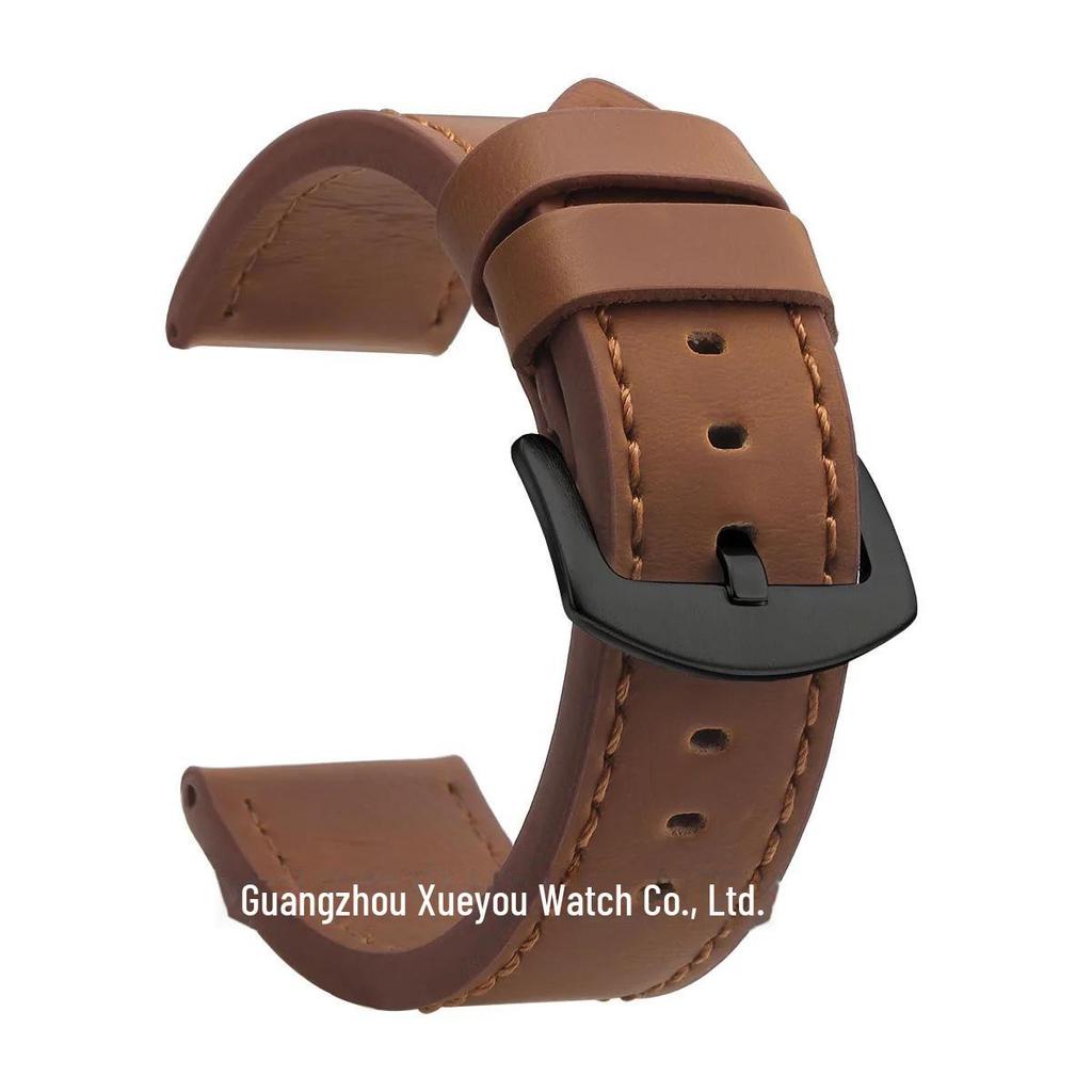 Genuine Leather Watch Strap - Universal Fit, Quality Assurance, Available In 18mm, 20mm, 22mm, and 24mm Sizes