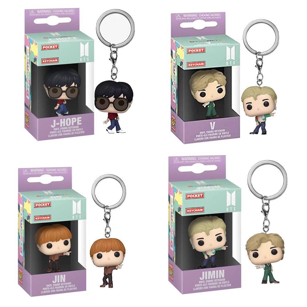 Funko POP Новый брелок-игрушка Мужская команда JUNG KOOK JIMIN Jin V J-HOPE Карманный Pop Брелок Виниловая фигурка Действие Коллекционные Игрушки
