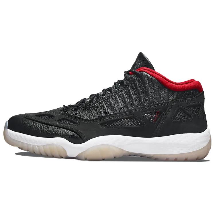 Air Jordan 11 Retro Low IE 'Bred' 2021 (Unisex) Black / White / True Red Vintage Basketball Shoes 919712 023