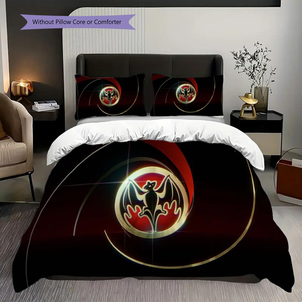 Bacardi Years Legacy Celebration Three-piece set (1 * duvet cover + 2 * pillowcase, without core) 2D Flat Christmas birthday gift Soft and comfortable