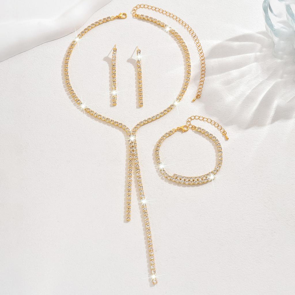 Женские серьги-браслеты со стразами, ожерелье, комплект ювелирных изделий для свадьбы, вечеринки, фестиваля, подарков