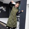 Женский осенне-зимний длинный теплый жилет с капюшоном, повседневный пушистый жилет, утолщенные жилеты больших размеров с капюшоном