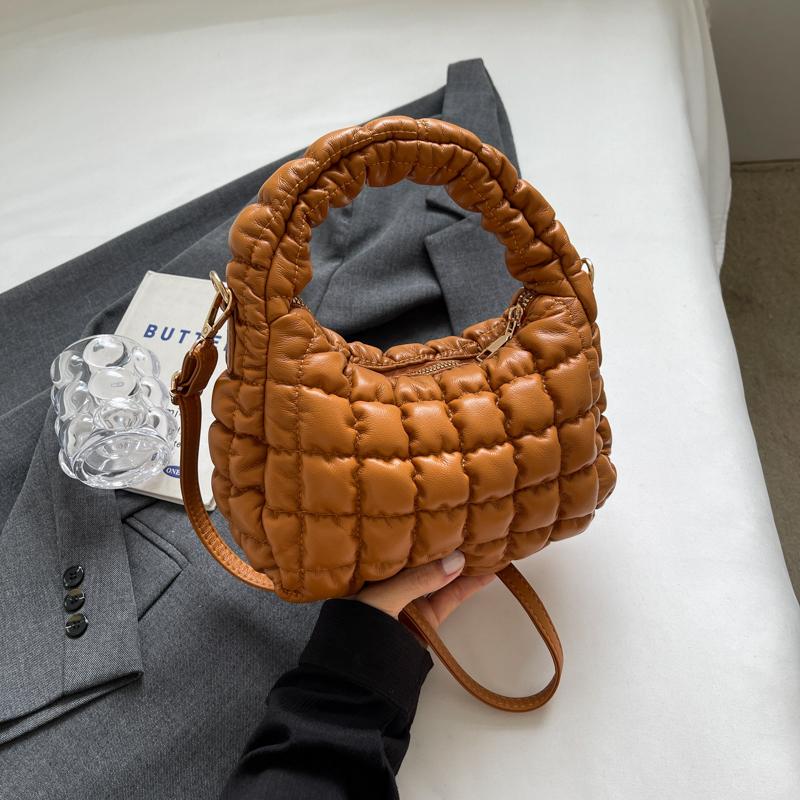 Дизайнерские брендовые сумки для женщин, роскошные сумки через плечо, женские сумки, зимние сумки-тоут из кожи с пуховой подкладкой