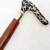 Cane Brass Handle Wooden Cane 2 Times Walking Stick Cane For Men And Women Gift