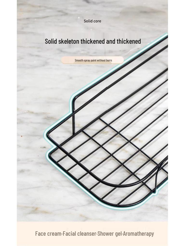 Угловая полка для хранения в ванной без сверления - Настенная стойка-органайзер для туалетных принадлежностей