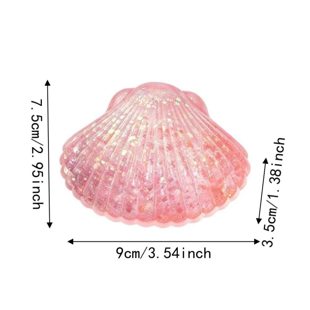 Creative Squeeze Toy Maltose Texture Glitter Shell Squishy Toy Shell Pinching Fun Toy Office Use