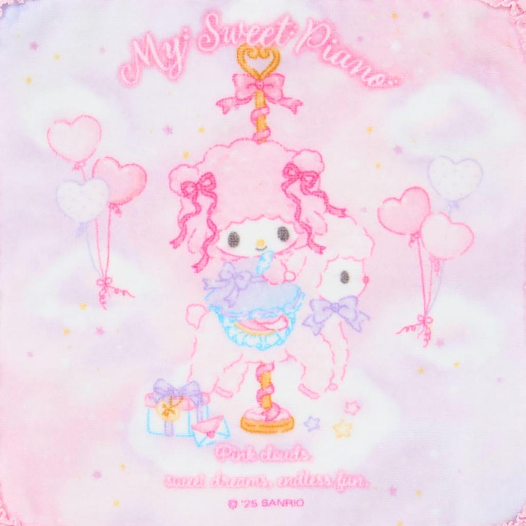 Sanrio Petit Towel Dreamy My Sweet Piano 100% Cotton Main Body 100% Polyester Frill 250341