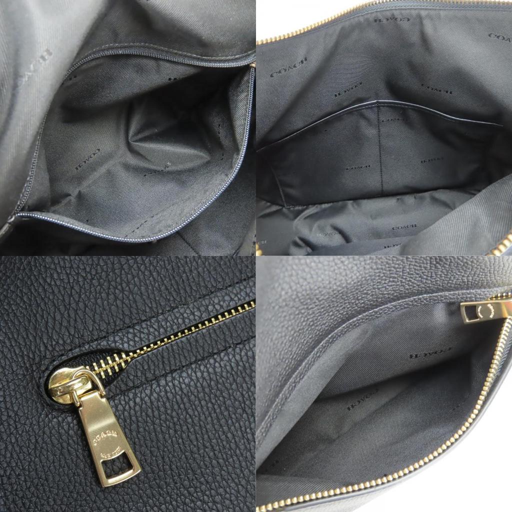 Used COACH Shoulder Bag 35593 leather black one belt