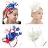 Elegant Wedding Fascinators Headband with Flower Pillbox for Makeup Party for Wedding Party Mrs. Maisel