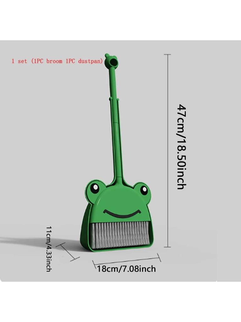 1 Set (1PC broom+1PC Dustpan) - Broom Dustpan Set Garbage Shovel Sweeping Toy Small Broom