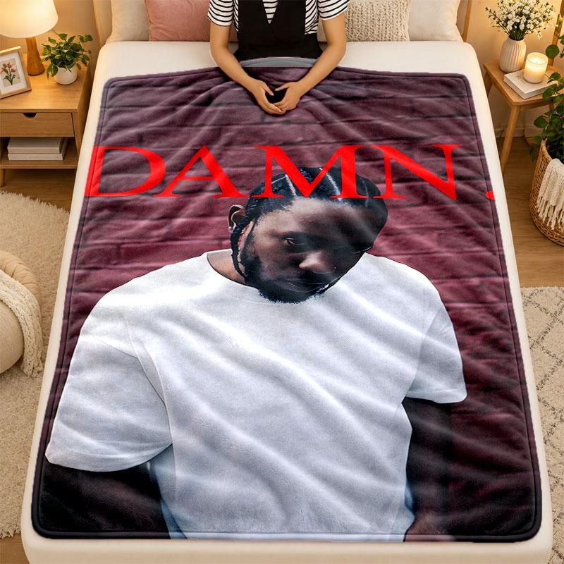 Flannel BlanketKendrick Lamar Warm Soft Throw Blanket for Indoor Sofa Bed Living Room Use