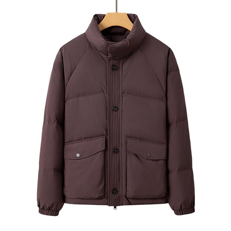 Зимняя куртка-пуховик мужская повседневная с воротником-стойкой, утолщенная короткая куртка для хлеба мужская теплая