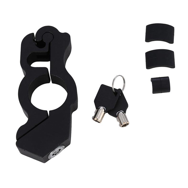 Универсальный замок на руль мотоцикла, алюминиевый сплав, руль, тормозной рычаг, прочный замок, имитация рычага блокировки