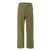 Summer Cotton Linen Wide Leg Pants Women Loose Palazzo Pant Pocket Elastic Waist Button Casual Pants