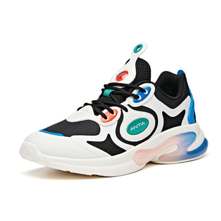 Anta Кроссовки Fruit Shock Absorbing Non-Slip Low-Toop для бега, мужские, черные, белые, синие 912035517-5