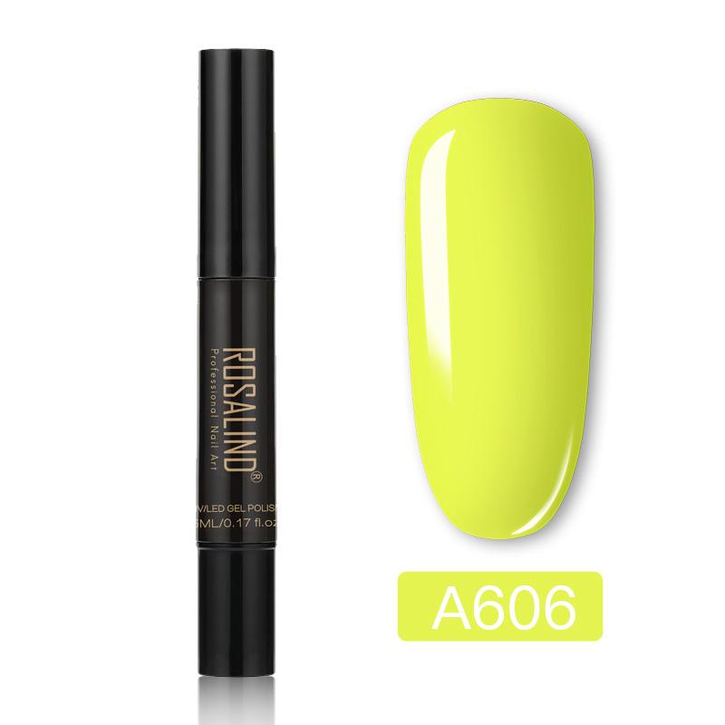 ROSALIND 5ml Neon Nail Gel Shiny Pen Bright For Nail Art Design LED/UV Lamp Base&Top Coat