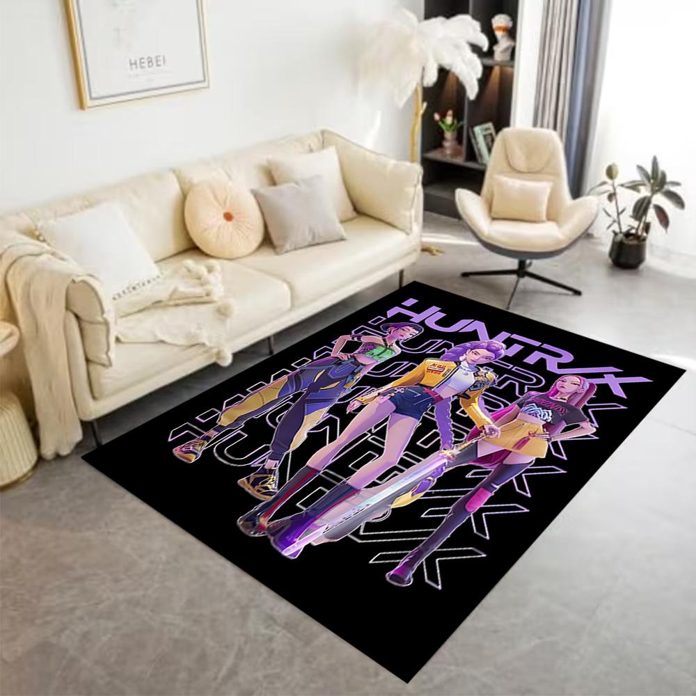 1pc k-pop demon hunters rug home carpet design for bedroom gift
