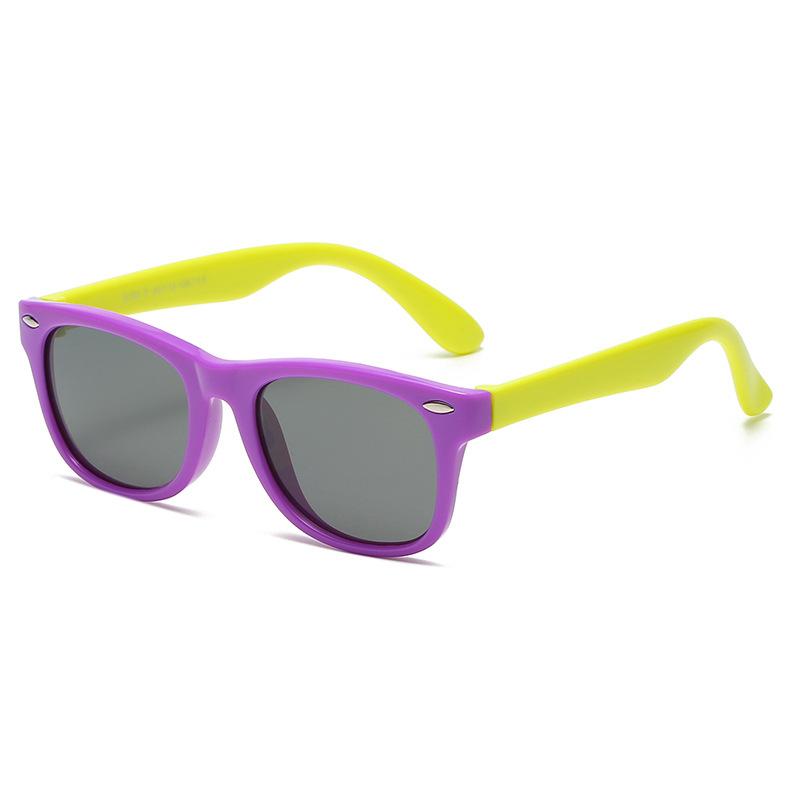 Популярные детские поляризационные солнцезащитные очки классические УФ-защита модные трендовые детские силиконовые очки в наличии