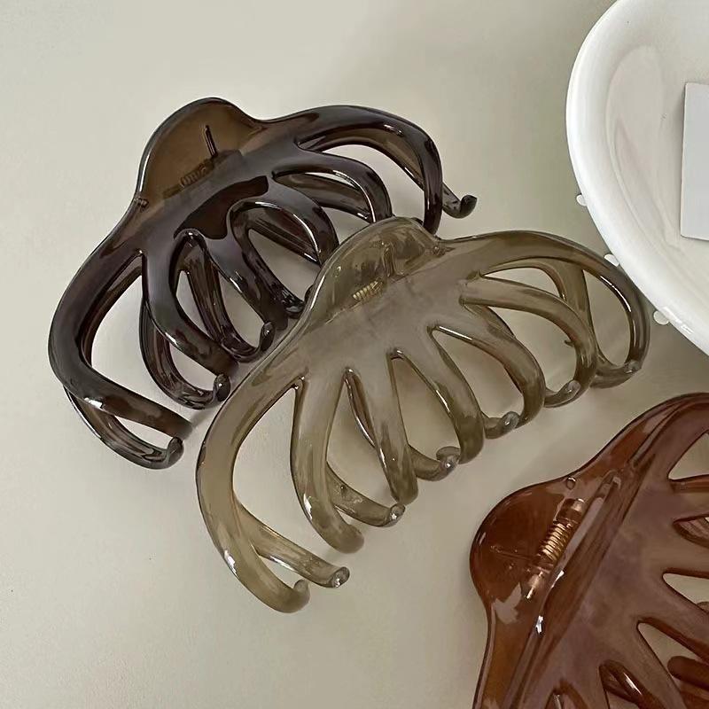 Корея большая заколка-краб для волос для женщин модная большая заколка для волос заколка-краб для девочек для густых волос черная заколка для волос заколка для хвостика аксессуары