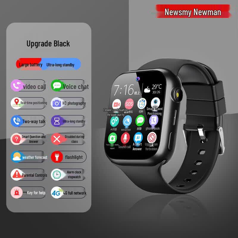 Детские 4G умные часы Newsmy T186 с видеосвязью и GPS (Китайская версия)