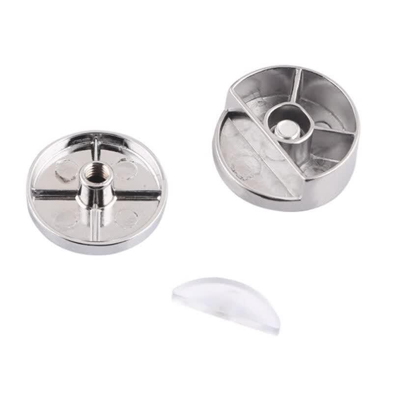 Hesdige Round Zinc Alloy Mirror & Glass Fixing Clips (4-pack)