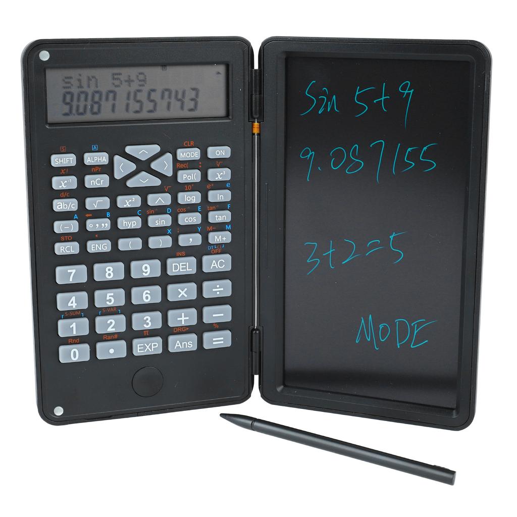 Scientific Calculator Two Row LCD Display Writing Tablet Sensitive Multifunction Desk Calculator for