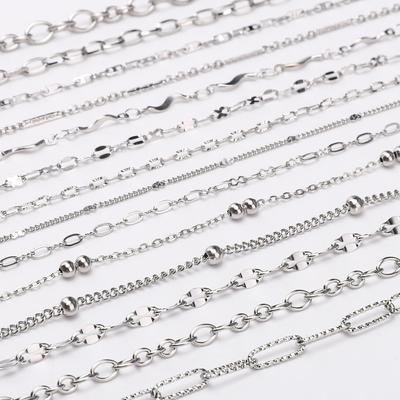 1 метр цепи из нержавеющей стали кубинская звеньевая цепь базовая панк цепь для самостоятельного изготовления ожерелья браслета ювелирных изделий