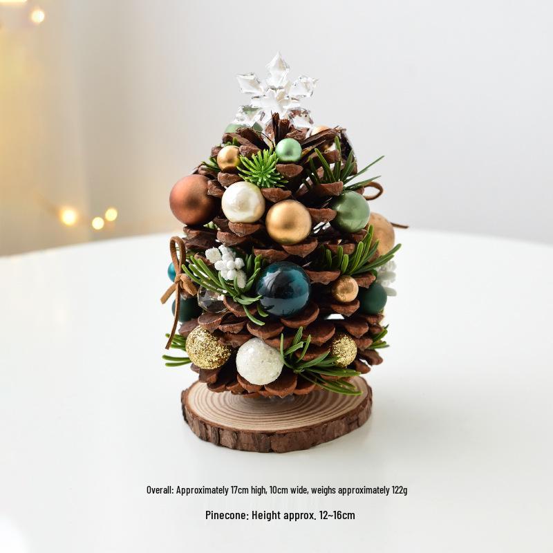 Mini Pine Cone Christmas Tree Desktop Ornament