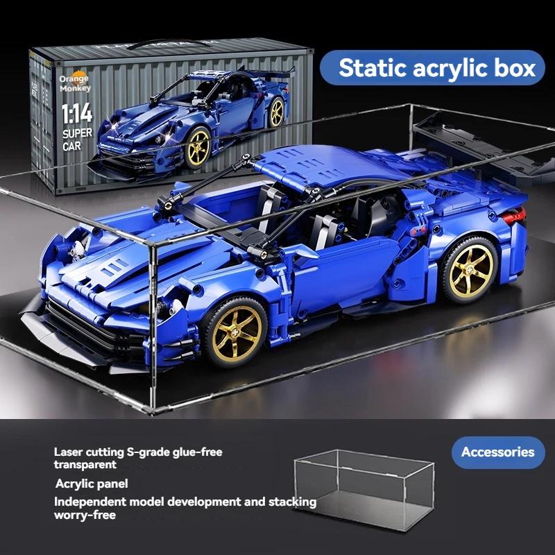 Конструктор DIY Супер Скоростной Спортивный Автомобиль Строительные Блоки MOC Собираемые Кирпичики Гоночный Транспорт Игрушки Подарки на День Рождения Хэллоуин Рождество