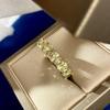 Luxury Sparking High Carbon Yellow Diamond Wedding Rings For Women Top Brand S925 Sterling Silver Party Fine Jewelry