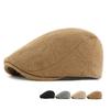 Ретро Берет Мужской Британская Кепка Вперед Вязаная Шапка