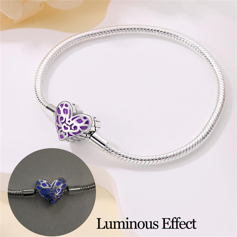 925 Sterling Silver Bracelet Star Moon Blue Eyes Zircon Heart Safety Chain Bracelets Snake Bone Chain Fit DIY Charms Jewelry