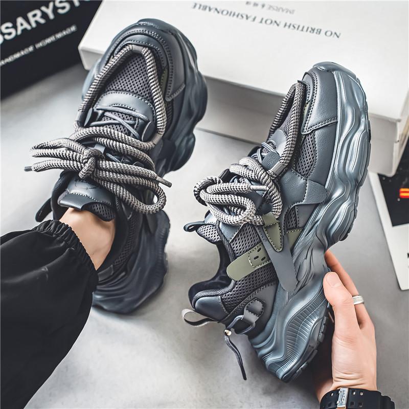 Мужская летняя дышащая сетчатая повседневная обувь, модные универсальные кроссовки с толстой подошвой и нескользящей подошвой, модные кроссовки для бега Zapatillas De Deporte