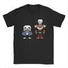 Мужская футболка Undertale Sans и Papyrus Игра Одежда из чистого хлопка Повседневная футболка с коротким рукавом и круглым вырезом Футболка больших размеров