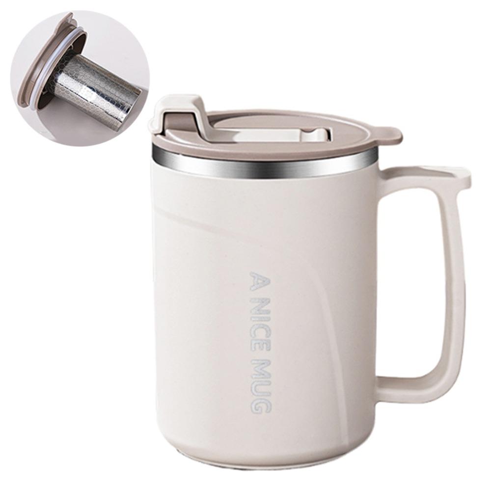 500ml Insulated Coffee Cup Double-layer Stainless Steel Thermos Cup Leak-proof Heat-resistant Vacuum Water Bottle Office Worker