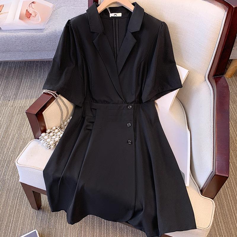 Плюс Размер Женщин Лето Новый Темперамент Мода Королевская Сестра Ветер Костюм Платье