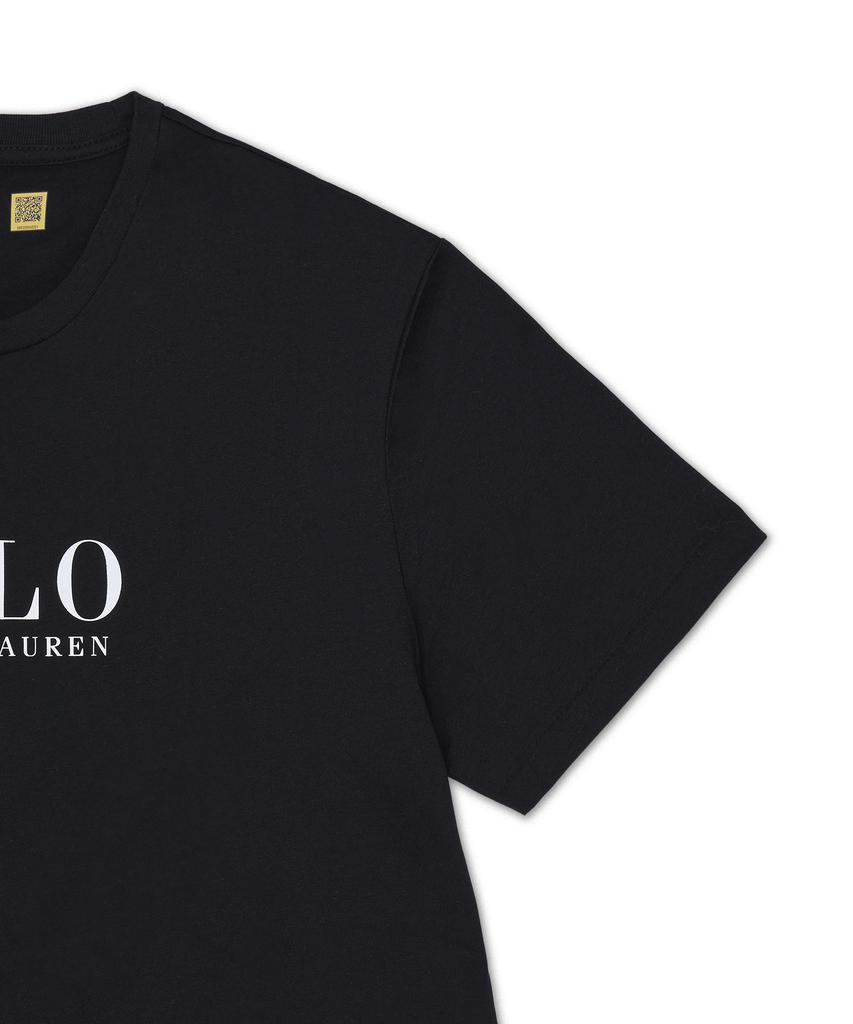 POLO RALPH LAUREN Хлопковая трикотажная рубашка-слип с логотипом - Черная