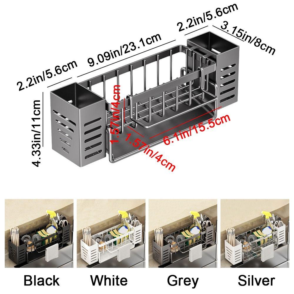 Большая емкость для слива кухонной раковины, самоосушающаяся полка для раковины, держатель для мыла и губки для дома
