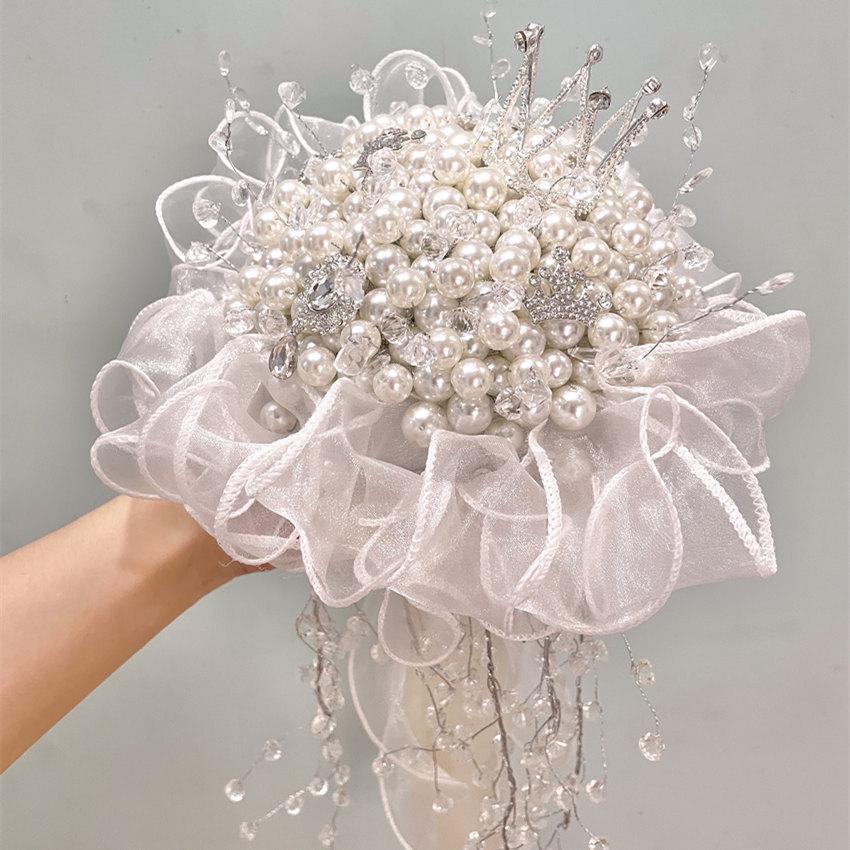 Золотой Свадебный Букет DIY Набор - Дизайн Жезла с Жемчугом