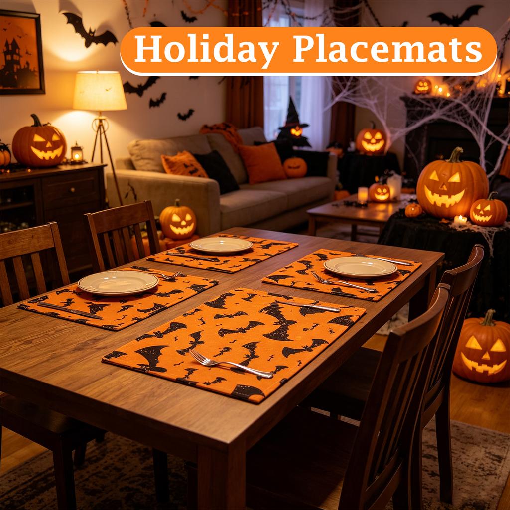 Halloween Placemats Design Place Mats for Holiday Party Decorations