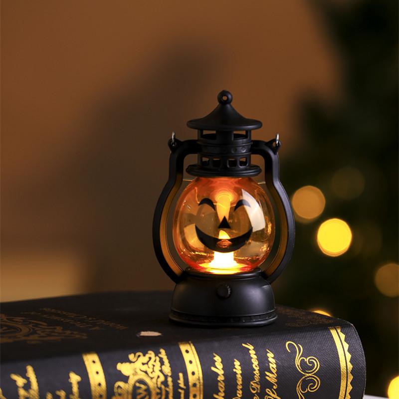Halloween Oil Lantern Pumpkin Lamp Portable Bar Party Kids Gift