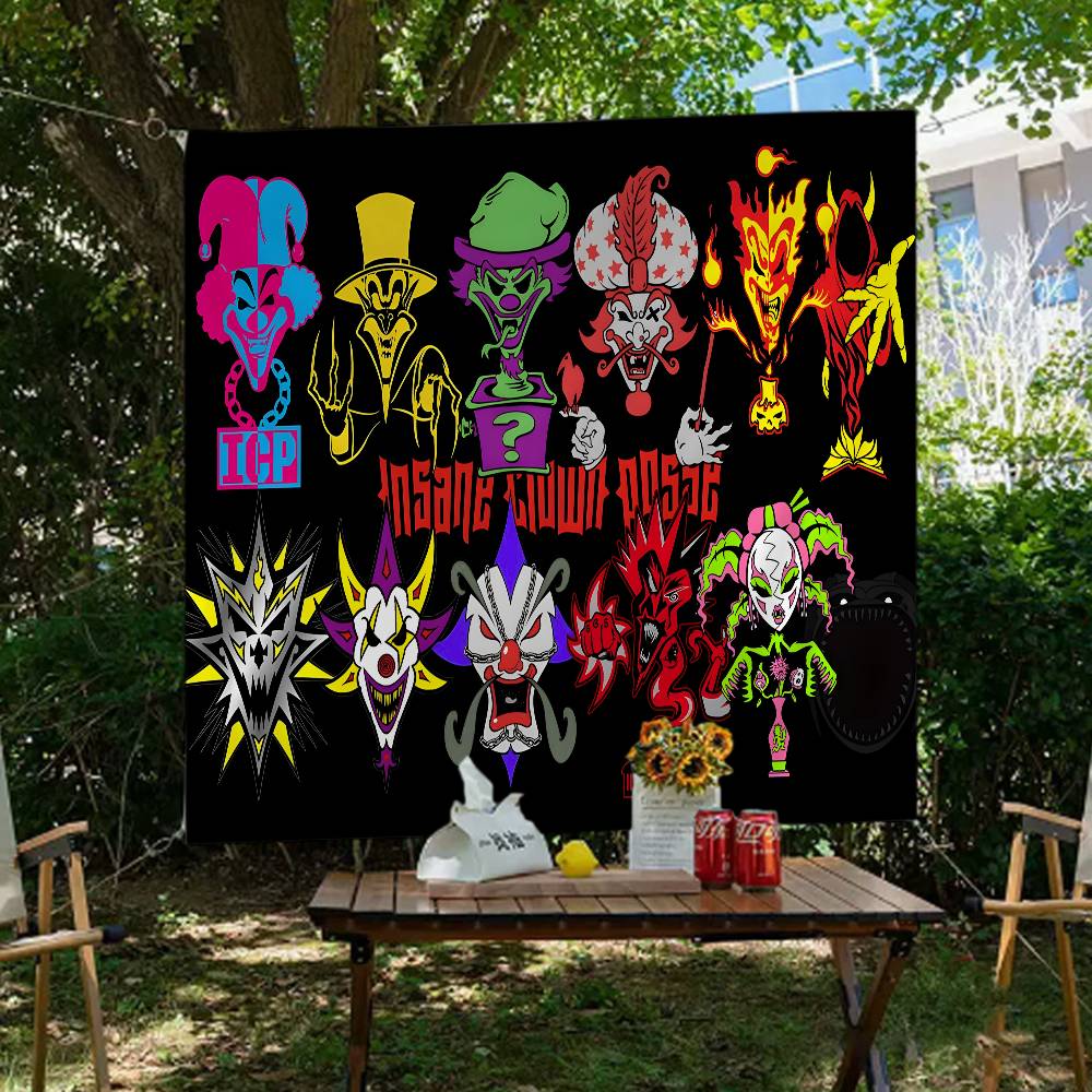 Рэп-метал Insane Clown Posse Icp Juggalo Ретро Флаги Множественный выбор Жилая Студия Кабина Интерьер Декорация Баннер