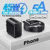 PD 45W Super Fast Charger For Samsung Galaxy S24 Ultra S23 S22 S21 S20 Note 10 20 Plus A54 A53 5G USB Type C Fast Charging Cable