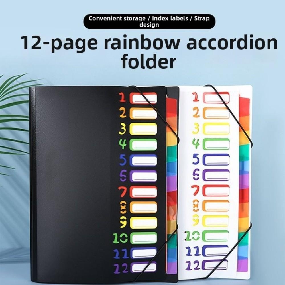 Large-capacity A4 Partition Folder with 12 Pockets Portable Documents Organizer Coupon