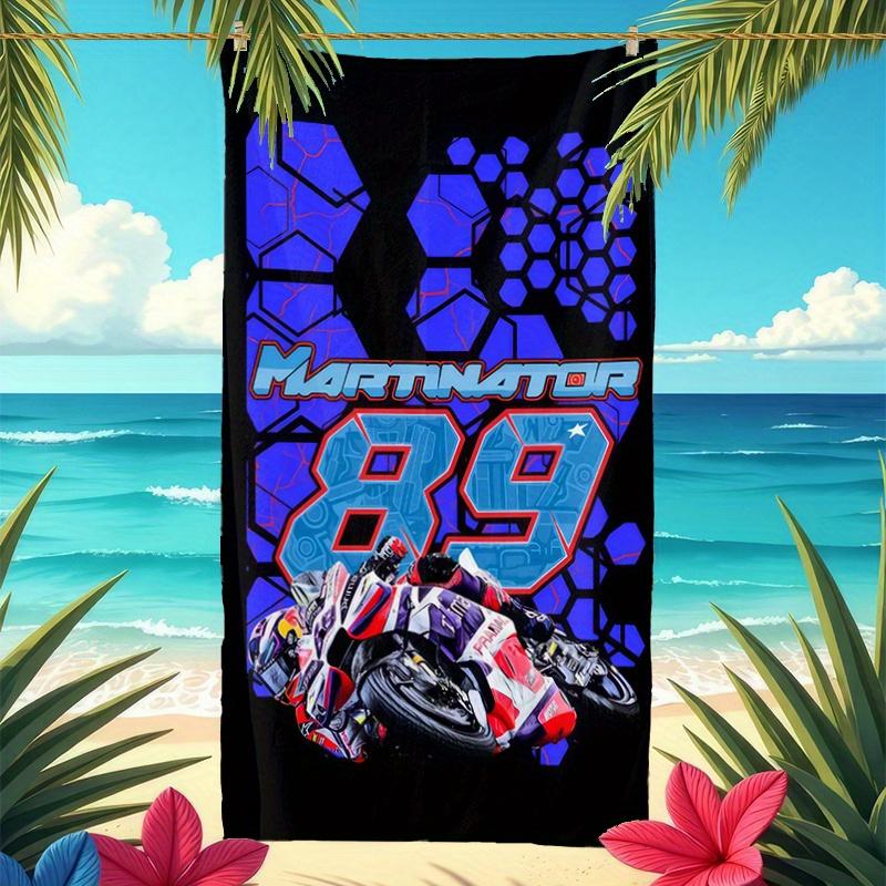1pc Martinator 89 MotoGP Racing Beach Towel Microfiber Soft Quick Dry Motorcycle Racer Print Bath Towel Gym Swimming Outdoor